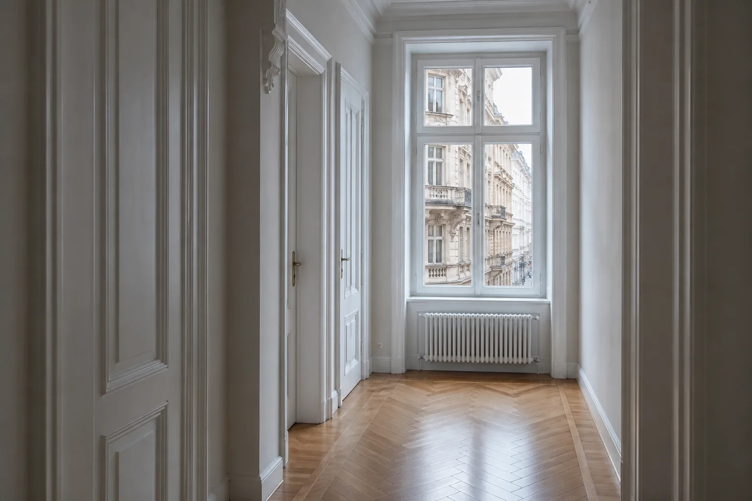 Altbau-Umgebung nahe Straße als Symbol für Störgeräusche.