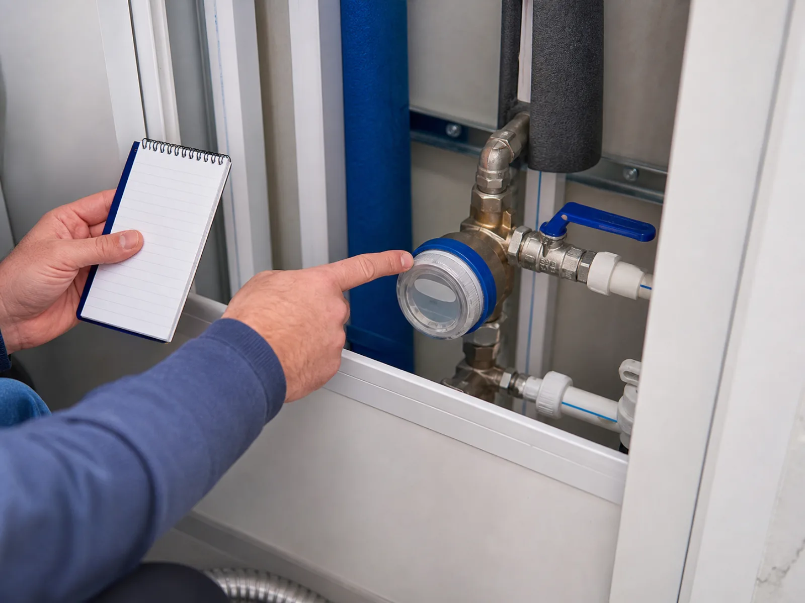 Wasserzähler und Absperrventil prüfen bei Verdacht auf ein Leck