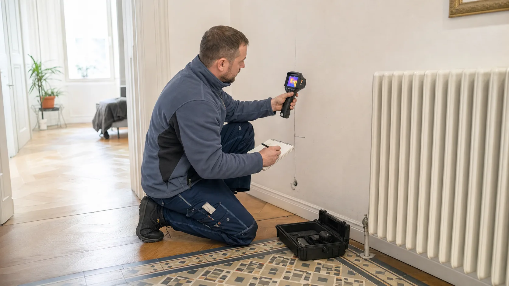 Thermografie in einer Altbauwohnung im 15. Bezirk