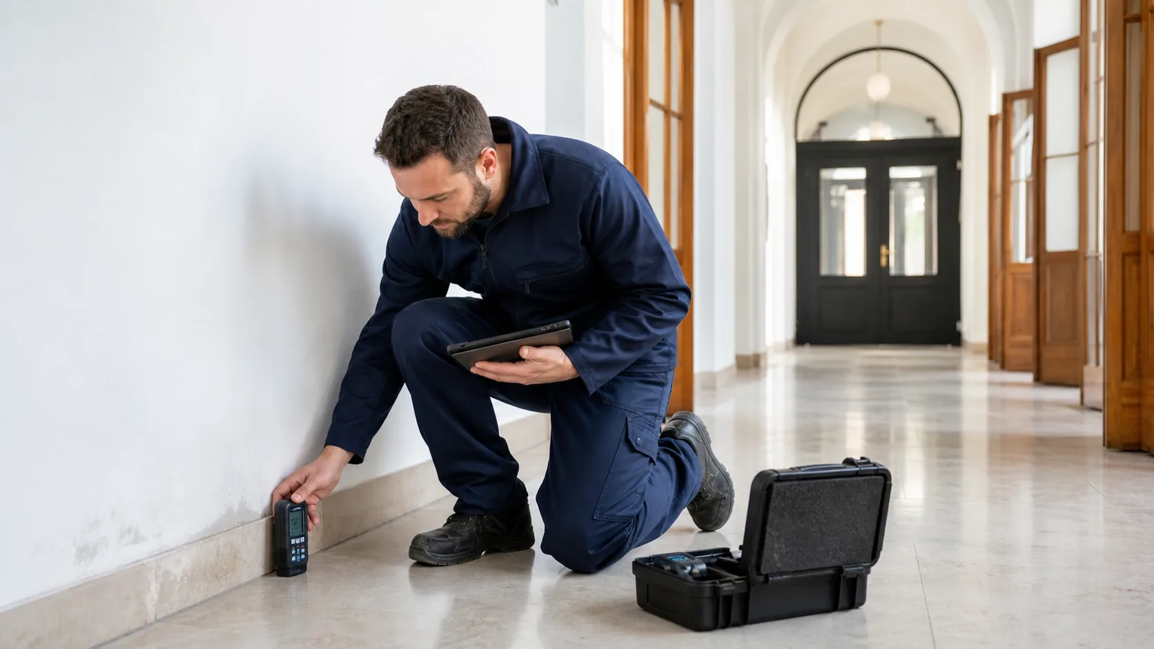 Leckortung in einem Währinger Altbau