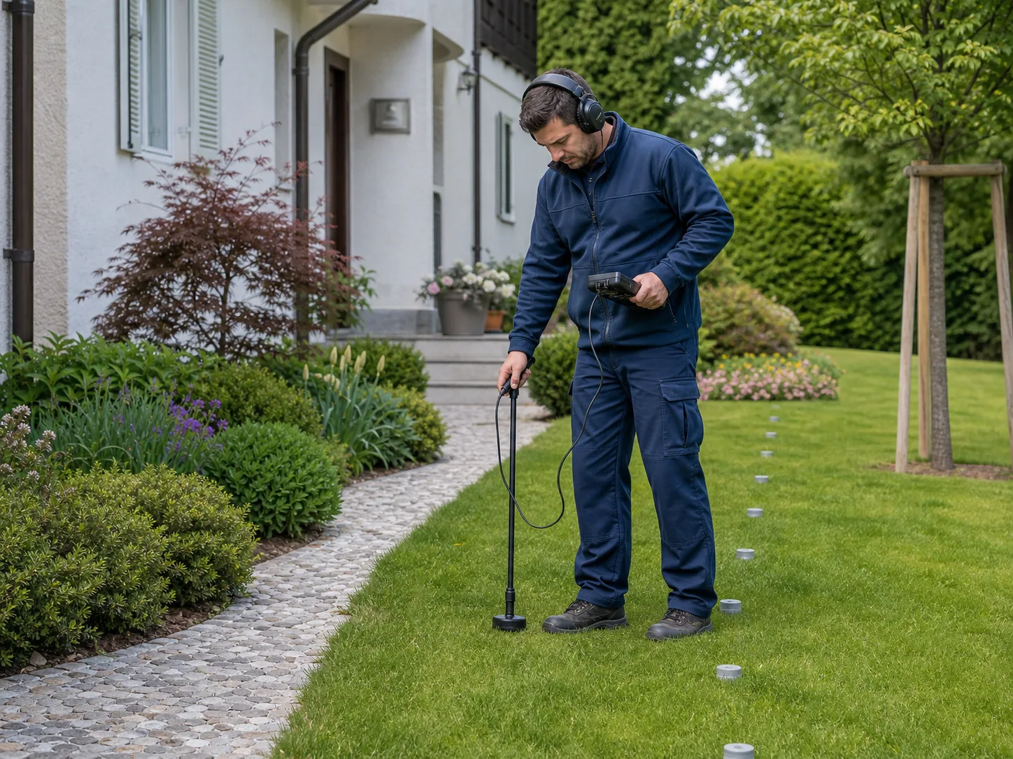 Außenleitung im Garten zerstörungsarm prüfen