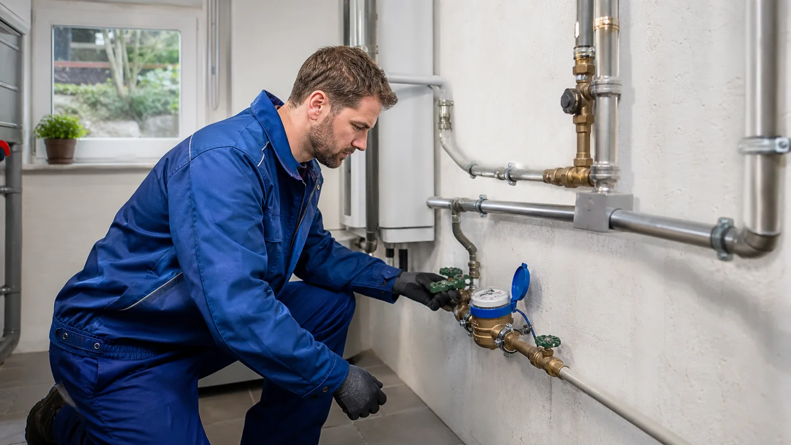 Hausanschluss und Wasserzähler in Döbling prüfen