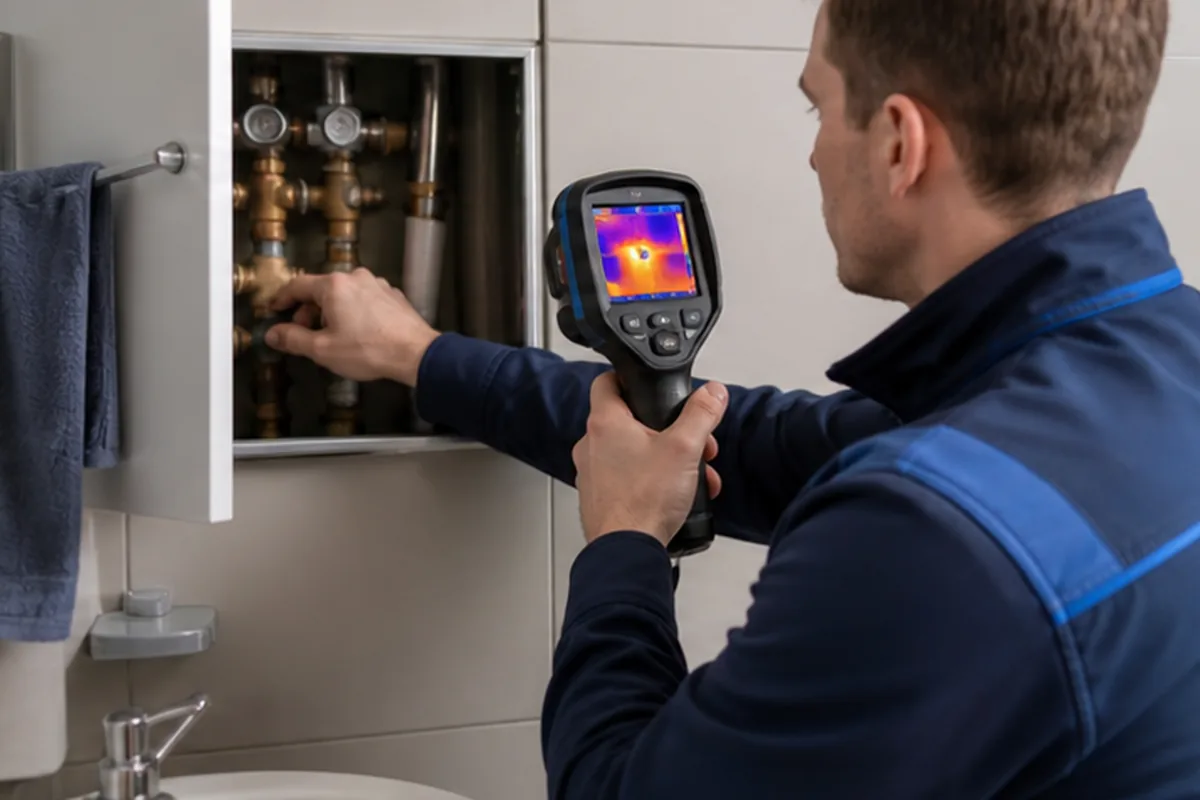 Thermografie und Prüfung eines Installationszugangs