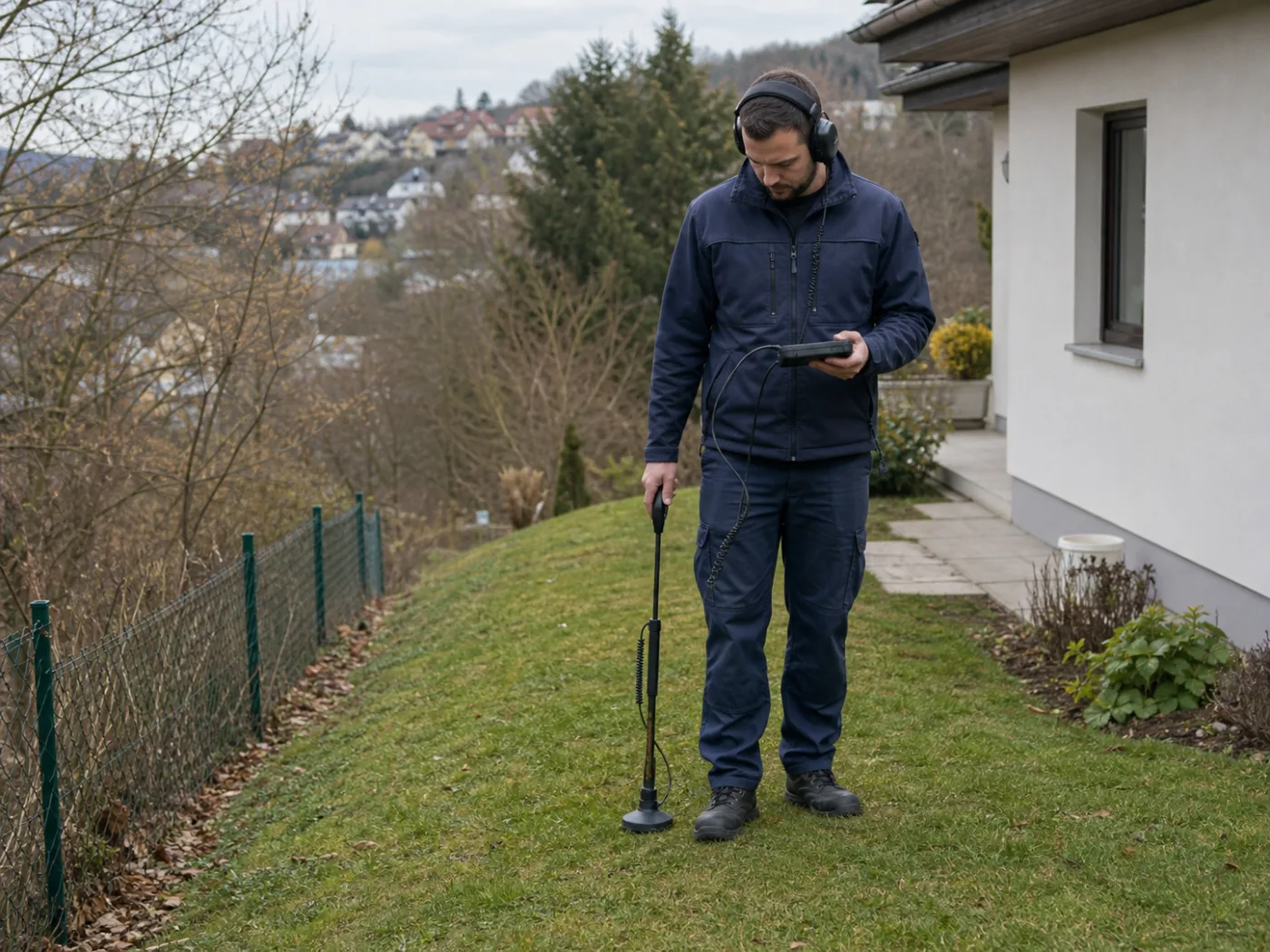 Akustische Prüfung einer Gartenleitung in Mauerbach