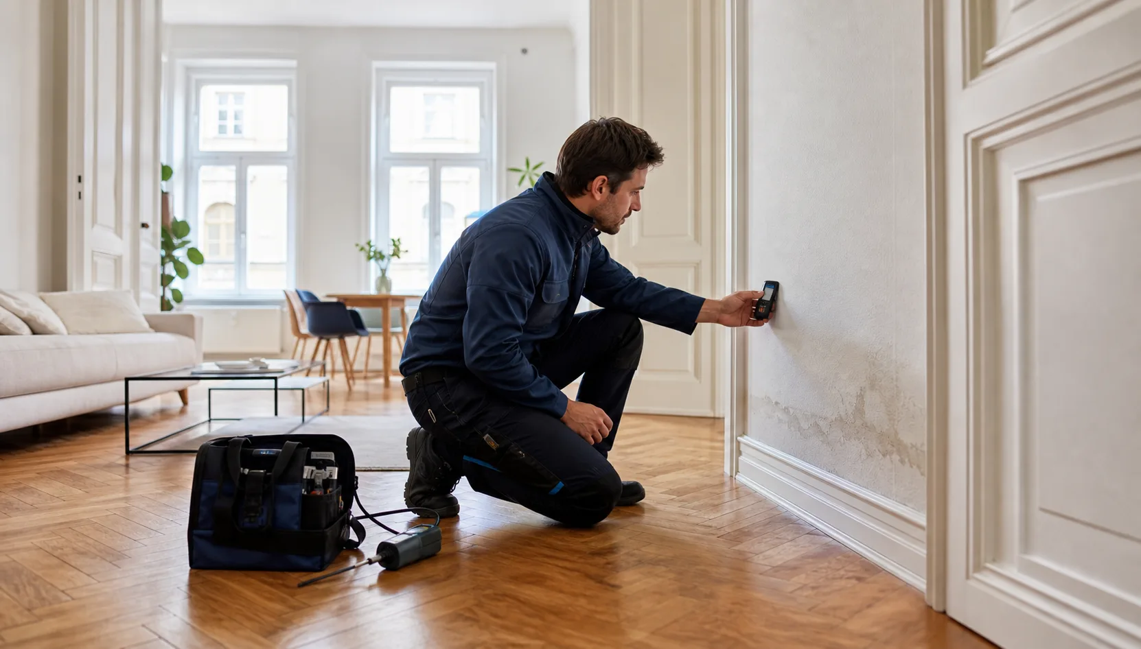 Leckortung in einer Altbauwohnung in 1040 Wien
